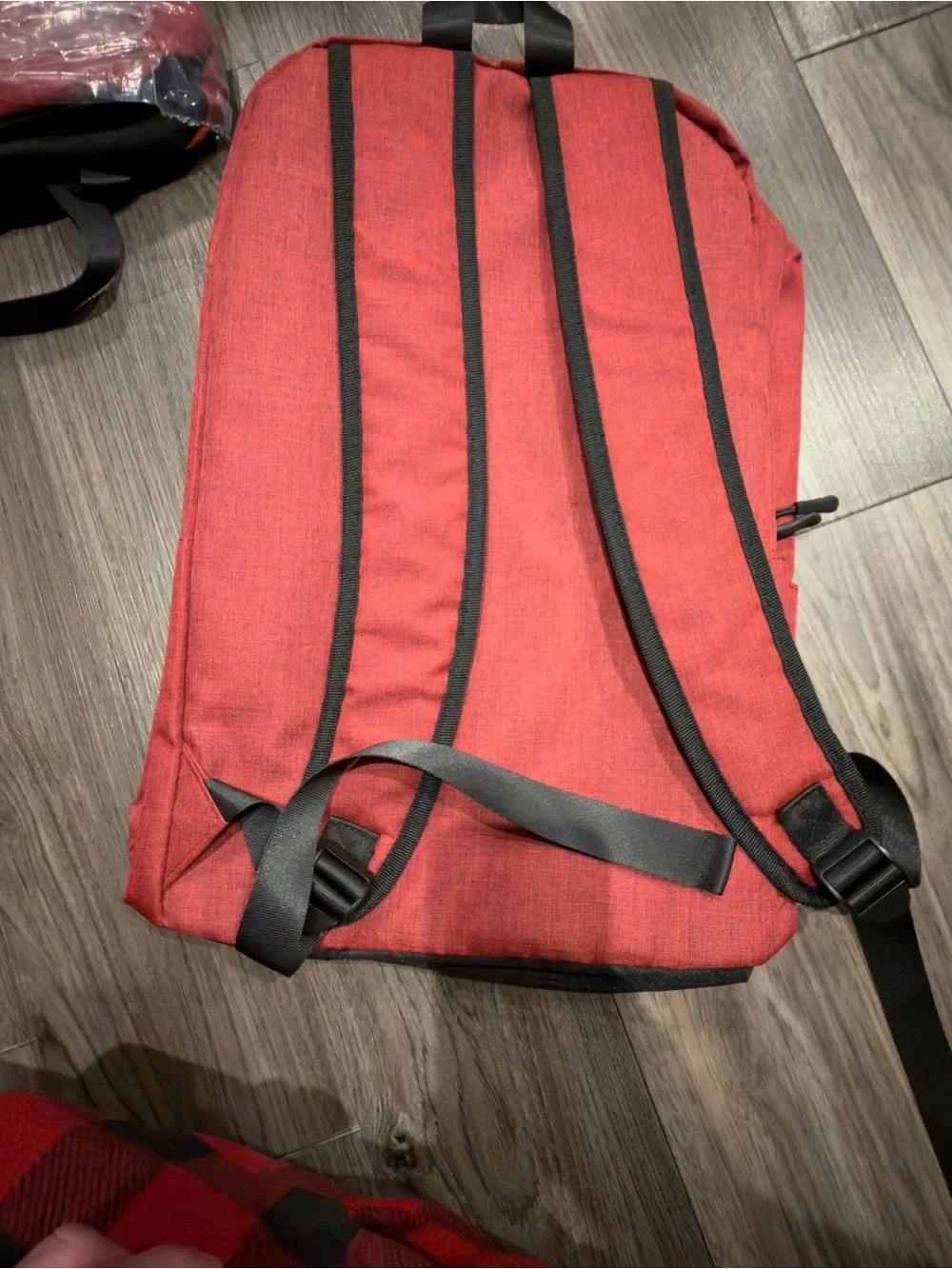 Red Snap-On backpack. Tools storage. School work.